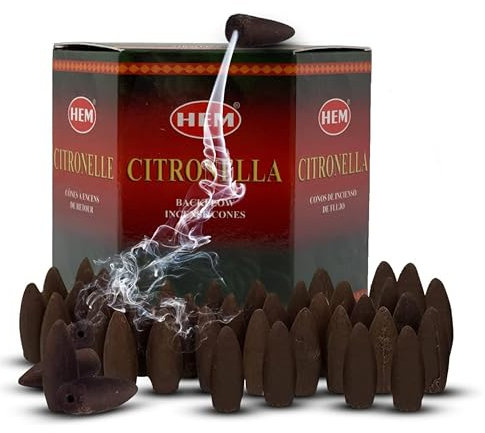 Citronella Rückfluss-Räucherkegel für Inscent Wasserfall aromatische Insent Rauch Brunnen Dunst Stürze und Matte Bundle