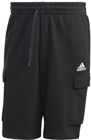 adidas Herren Essentials French Terry Cargo Shorts, Black, L