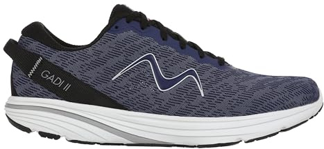 MBT GADI II Lace UP Zapatillas de Deporte para Hombre. Deportivas para Correr Anatómicas y Cómodas. Calzado Fisiológico Confort y Estabilidad con Suela Curva. Sneakers Running. Color Azul