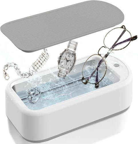 Ultraljudsrengöring, 600ML/45000Hz Högfrekvent Rengöring Med 360° Allroundrengöring Och LowerNoise Design, 304 Stainless Steel Retainer, Rengöringsmaskin För Proteser, Retainer, Aligner