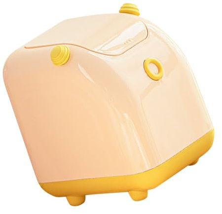 VILLFUL Papelera De Escritorio Con Diseño De Dibujos Animados Minicesta De Basura De Escritorio Con Tapa Para Oficina y Hogar Pequeño y