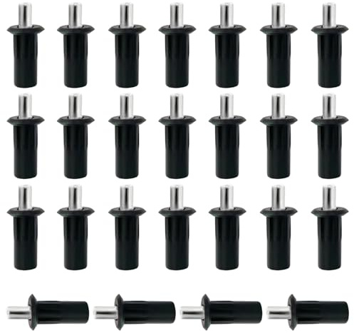 Perni a molla, 25 pezzi, perni a molla antiscivolo in plastica e ferro, telescopici di ricambio e riparazione per ante di armadi, cassetti, armadi, accessori per mobili, per ante di