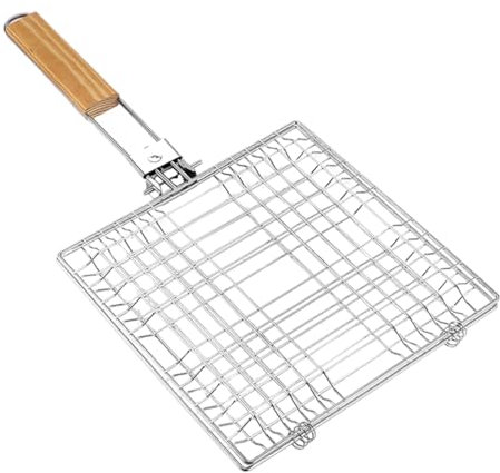 Alasum Pinzas para Pescado De Acero Inoxidable Canasta para Parrilla De Camping Accesorios para Parrilla De Pescado Barbacoa Familiar