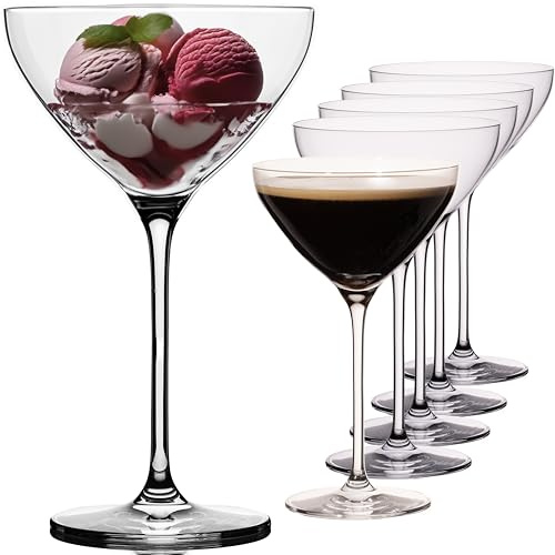 IMPERIAL Martini-glas, set om 6 stycken – 330 ml cocktailglas av kristallstallinglas – klassiskt transparent koppglas i diskmaskinssäkert