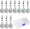 Swpeet 10 pesi per tovaglia marquise con 10 clip in metallo, con prismi a goccia in cristallo per uso esterno