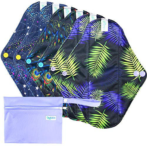 Leekalos Reusable Menstrual Pads - Bamboo Menstrual Cloth Pads