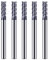 CREEYA 5 Pièces Fraise Carbure 4mm, 4 dents/4 tranchants Fraises CNC, HRC 55, AlTiN Noir Revêtement CNC Fraise en bout, VHM fraise en bout 4mm Pour Acier Métal Bois Acrylique Plastique (4mm)