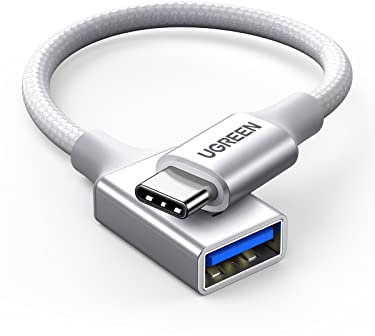 UGREEN Adapter USB C auf USB C OTG Adapter USB C OTG Kabel kompatibel mit iPhone 16 15 Serie/iPad Pro MacBook Pro/Mac mini/Air Galaxy S24 S23 Serie P50 P40 P30 Mate Serie usw (Silber)