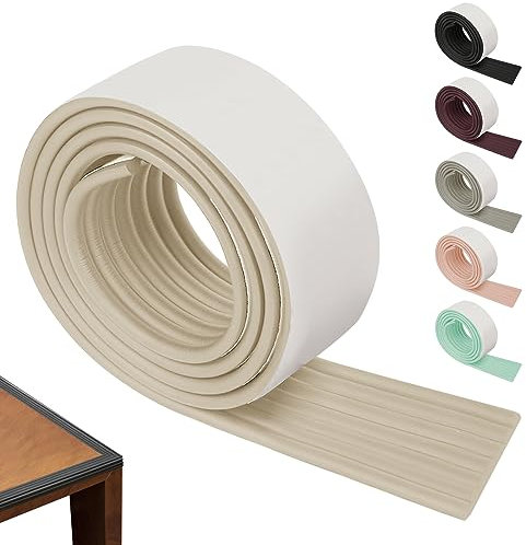 Selbstklebender Kantenschutz, Extra-Breiter Weicher Schaumstoff für Möbel, Baby Sicherheit, Kindersicherheit, Stoßschutz für Scharfe Kanten Tisch (Weiß, 5M)