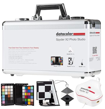Datacolor Spyder X2 Photo Studio Kit: Das ultimative Farbmanagement-Toolkit für Fotografen für präzises Farbmanagement in jeder Lichtsituation über den Workflow hinweg, von Aufnahme bis Bearbeitung