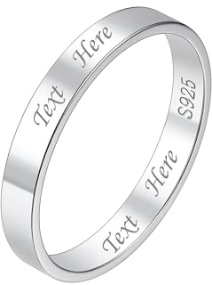 Suplight Personalizado Anillo de Compromiso Hombre Anillo de Boda Pareja Anillo Compromiso Pareja Tamaño 22.25