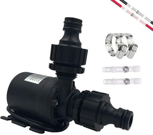 DC 12V Bürstenlose Tauchwasserpumpe, Wasserpumpe Bürstenlose, Brushless Tauchwasserpumpe, Keramik Pumpenkern Mini Wasserpumpe, Amphibienpumpe 800L/H 5M Für Solarbrunnen, Aquarium, Teich