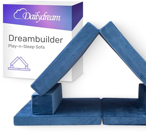 Dailydream Dreambuilder Play-n-Sleep - Divano da gioco per bambini, 168 x 84 x 55 cm, colore: Blu