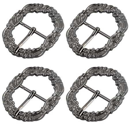 Amexo 4 piezas Retro Hebillas cinturon metalicas, Diámetro 30mm Hebillas cinturon hombre mujere, Hebilla de cinturón reemplazable adecuado para jeans pantalones casuales cortavientos y falda