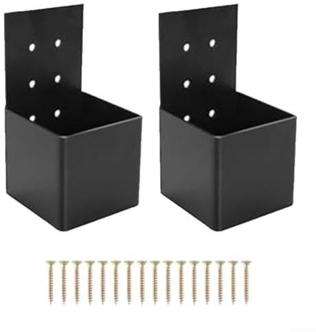 Kit di staffe angolari in acciaio, staffe ad angolo retto a 3 vie per pali in legno da 10 x 10 cm, ideale per montaggio gazebo pergolato