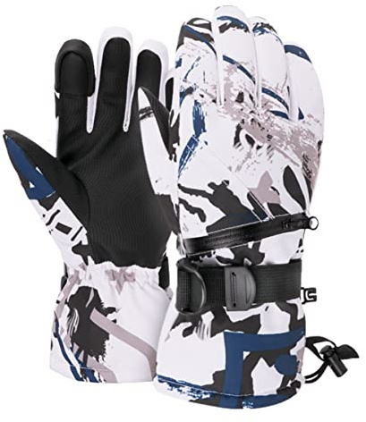 minkissy Guantes Calientes para Esquiar y Equitación Guantes Prueba de Viento para Hombre para Pantalla Táctil Invierno