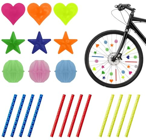 APKOL 120 Stück Bunten Fahrradspeichen, speichenreflektoren Fahrrad Kinder