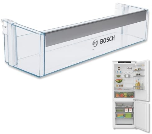 Estante Botellero Frigorífico compatible con Bosch, Botellero inferior para la nevera, código original 00744473, 11023872 compatible con 00705901, Dimensiones 442 mm x 124,9 mm x 100 mm