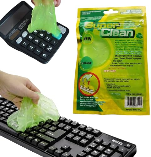 Super Putty Keyboard Cleaner - Dust Dirt Remover for Your PC, Computer, Mobile, Cleaning Products, Car Accessories, Gadgets for Men- Reusable Putty Interior Car Gadgets (Green)
