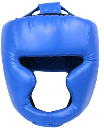 LIXSAZSE Casco de Boxeo, Equipo de Entrenamiento, Protector de Cabeza, Equipo de protección, Casco de Boxeo, Transpirable, Kickboxing, excelente para técnicas de Sparring, de, Azul, Niños