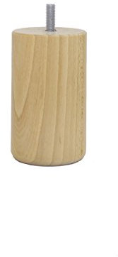La Fabrique de Pieds AM20170133 Jeu de 4 Pieds de Lit Cylindres Bois Verni Clair 10 x 6 x 6 cm
