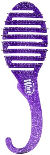 Wet Brush Spazzola districante per doccia - Glitter viola per unisex - 1 spazzola per capelli