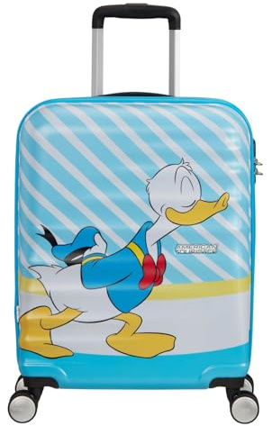 American Tourister Wavebreaker Disney - Spinner S, Barnbagage, 55 cm, 36 L, Multifärg (Donald Blue Kiss)