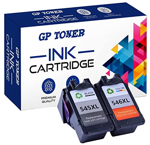GP TONER Druckerpatronen XL PG-545 XL für Canon Pixma MX494 MX495 MG2450 MG2550 MG2550S MG2555 MG2555S iP2850 MG2950 MG3050 TS3150 TR4550 (PG-545XL CL-546XL Schwarz + Farbig)