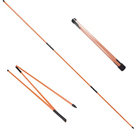 Eshan Golf Alignment Sticks 2 Pack Swing Training Aid Equipment Collapsible Trainer Practice Rods Posture Corrector in Handy Storage Tube Case for Men Women Golfer Swinging (Orange)