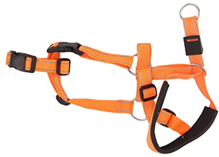 TOPINCN Dog Head Collar Dog Head Collars Headcollars Halter with Safety Strap, Pet Headcollar Stops Pets From Pulling for Outdoor Walk (Orange)