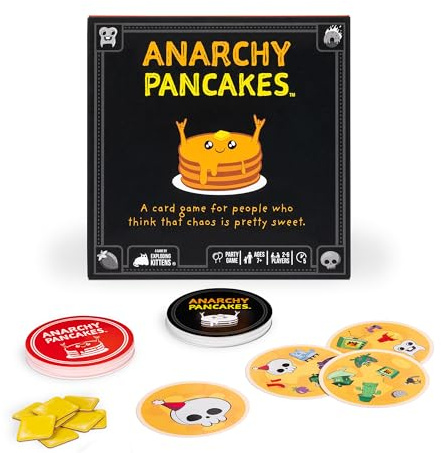 Anarchy Pancakes by Exploding Kittens - 2-6 Players - Ages 7+ - 5 Minutes to Play - Strategic and Chaotic Card Game - Party Game, Family Game Night, Kid and Adult Card Game