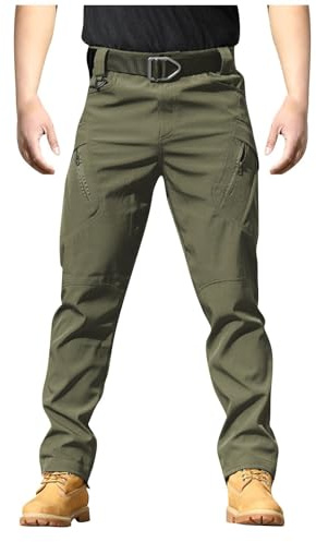uxxnjfg Pantalones De Trabajo Hombre Trekking Tallas Grandes Pantalones Tacticos Camuflaje Militar Pantalón con Bolsillos