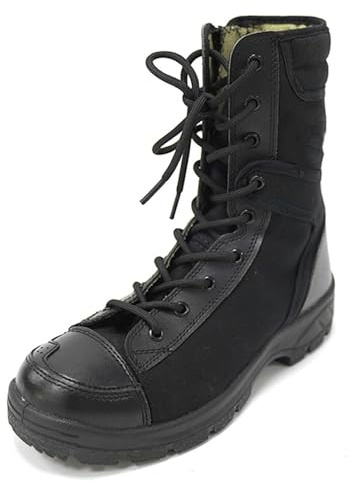 Botas de Combate para Hombre, Estilo Militar, Resistentes, para Exteriores, con Cremallera Lateral, Transpirables, para Trabajo, Seguridad y tácticas(44 EU)