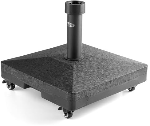 CHRISTOW Fillable Garden Parasol Base, Wheels & Brakes, 20.8kg