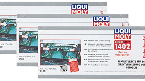 Liqui Moly 3X 6138 Liquifast 1402 (Kartuschen-Set) Scheibenkleber 1Stück