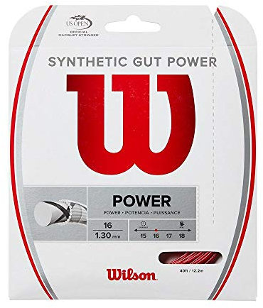 Wilson Tennissaite Synthetic Gut Power, Durchmesser: 1,30 mm, rot, WR830130216