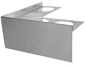 Fuchs Design Terrassenprofil Ecke V2A Edelstahl 75/13 mm Höhe Silber - Terrassenblende Terrassenleiste Kantenabdeckung für die Terrasse