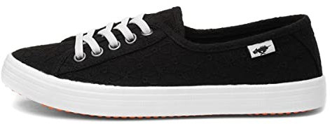 Rocket Dog Chow Chow Womens Black Canvas Shoe - Size 4 UK - Black
