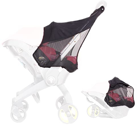 Red de parasol para cochecito de bebé compatible con Doona, protección solar para Doona, asiento de coche y cochecito, toldo de protección con gran protección UV, ajuste Doona
