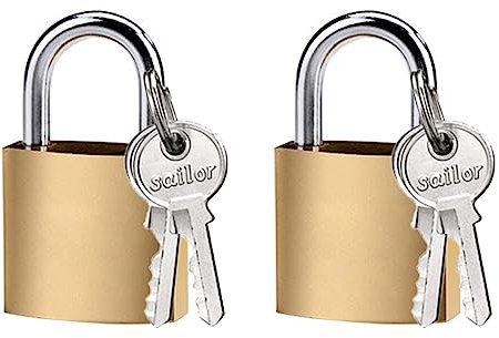 PLABBDPL 2 Pcs Lucchetto Armadietto con Chiave, Lucchetti Piccoli Lucchetto per Valigia in Metallo Anti-caduta, Lucchetti per Valigia con Chiavi per Armadietti Cassetti Universitari Palestra