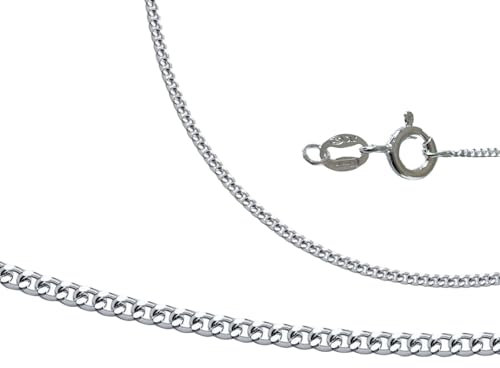 E47 jewellery Halskette Damen Silber 925 – Filigran Silberkette Damen Panzerkette – 1,2 mm dicke Kette – 45 cm, 50 cm, 55 cm lang – Zeitlose Geschenke für Frauen (50)