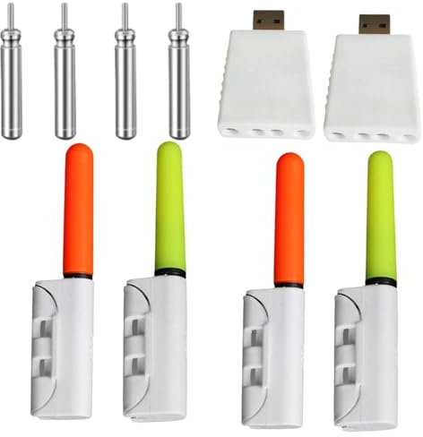 4/10pcs LED Rechargeable Fishing Rod Tip Light Set, Glow Stick bite Indicator (4PCS)