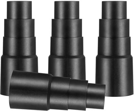 4 Accesorios Aspiradora Universal: Manguera Aspiradora 25-42mm + Reductores Antipolvo, Tubo Aspiradora Universal Compatible con Bosch/Makita/Kärcher (Negro, Alta Durabilidad)