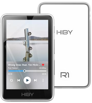 HiBy R1 HiFi MP3-spelare med Bluetooth 5.1 Tidal Qobuz DSD 256 inbyggd förlustfri musikspelare med pekskärm/Hi Res ljudcertifierad/MSEB-inställning/2 TB utökat minne