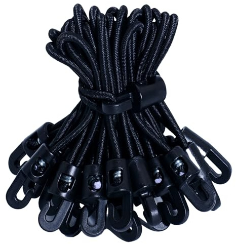 YUNSHANGHE 25 gomas elásticas con gancho, 15 cm de expansión, goma negra