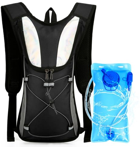 Hydration Backpack with 2L Water Bladder, HaetFire Vest Bag Pack Lightweight Hiking Rucksack Cycling Bike Backpack Water Pack Backpack Hydration Outdoor Running Hiking Riding Camping for Men Women