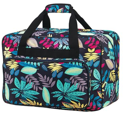 Bärväska för symaskin, symaskinväska, väska med stor kapacitet, vattentät att bära med fickor och handtag, blixtlåsförvaring, Blandad färg