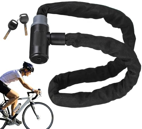 Yuemeuy Candado De Cadena Para Bicicleta,Protección Para Scooter - Suministros de Seguridad Antirrobo para Ciclismo al Aire Libre, Herramienta de Bloqueo Segura para Motocicletas