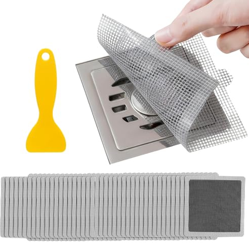 40 pezzi 15 x 15 cm filtro di scarico doccia per capelli, rete di scarico per doccia, scolapasta per capelli usa e getta, filtro per doccia, filtro per doccia, accessori da bagno