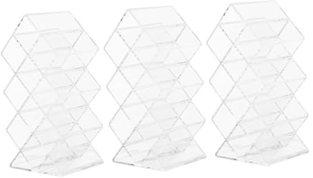BIUDECO 3 pezzi Organizer a torre per rossetto forma pesce con scomparti trasparenti porta trucco cosmetici per bagno e camera da letto custodia antipolvere per lipstick e lip gloss